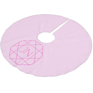 Jupon De Sapin En Polyester Brossé Monogramme cool, Style de logo de hanche Rose &