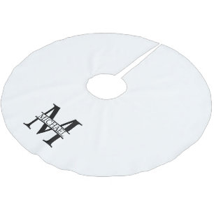 Jupon De Sapin En Polyester Brossé Monogramme et nom personnalisés