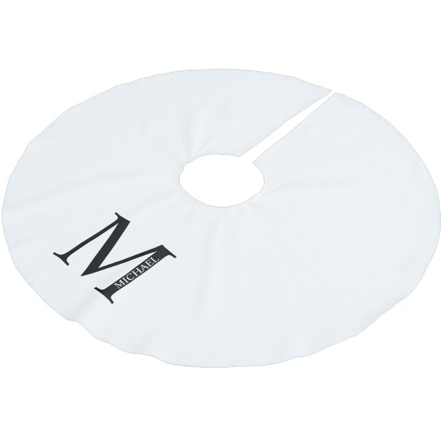 Jupon De Sapin En Polyester Brossé Monogramme et nom personnalisés en polyester bross (Angle)