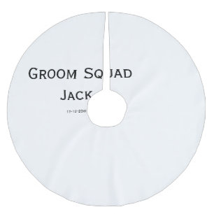 Jupon De Sapin En Polyester Brossé monogramme simple personnalisé ajoutez votre nom m