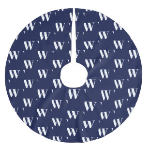 Jupon De Sapin En Polyester Brossé Monographie moderne marine bleu blanc coutume init