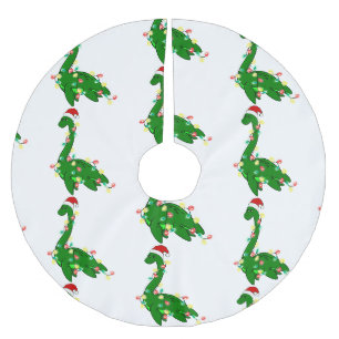 Jupon De Sapin En Polyester Brossé monstre de noël moche père Noël Loch ness