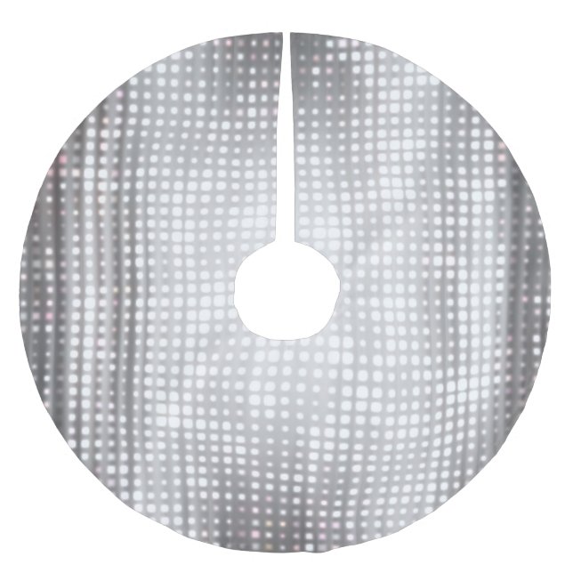 Jupon De Sapin En Polyester Brossé Mosaïque brillante : Abstraite gris brillant. (Devant)