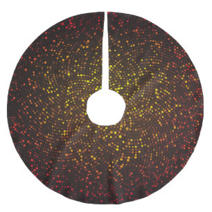 Jupon De Sapin En Polyester Brossé Mosaïque brillante, arrière - plan jaune-rouge fon