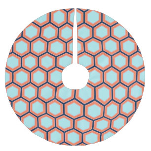 Jupon De Sapin En Polyester Brossé Motif abstrait artistique géométrique rétro #12