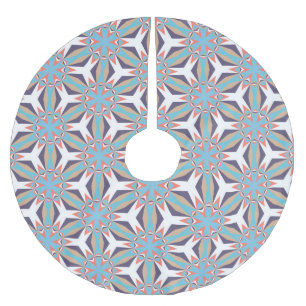 Jupon De Sapin En Polyester Brossé Motif Abstrait artistique géométrique rétro #2