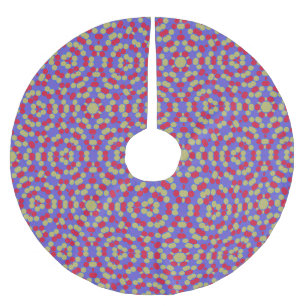 Jupon De Sapin En Polyester Brossé Motif abstrait artistique géométrique rétro #22