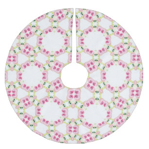 Jupon De Sapin En Polyester Brossé Motif Abstrait artistique géométrique rétro #9