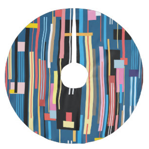 Jupon De Sapin En Polyester Brossé Motif Abstrait Bright Stripe