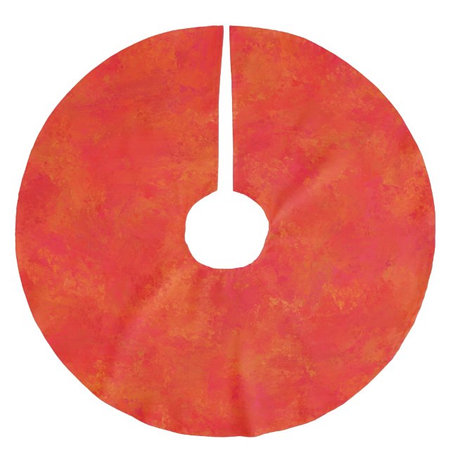 Jupon De Sapin En Polyester Brossé Motif Abstrait rouge orange (Devant)