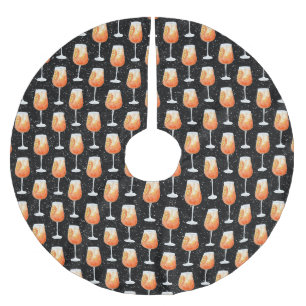 Jupon De Sapin En Polyester Brossé Motif Aperol Spritz