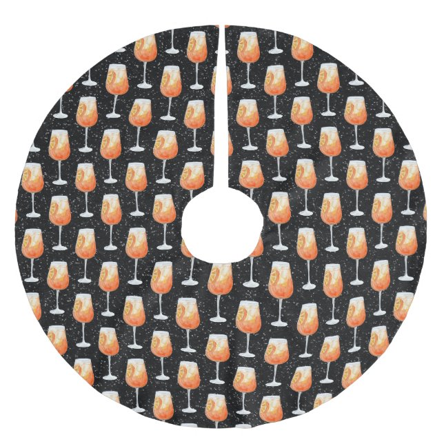 Jupon De Sapin En Polyester Brossé Motif Aperol Spritz (Devant)