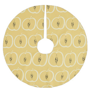Jupon De Sapin En Polyester Brossé Motif Apple vintage : Fond d'écran.