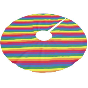 Jupon De Sapin En Polyester Brossé Motif arc-en-ciel diagonal