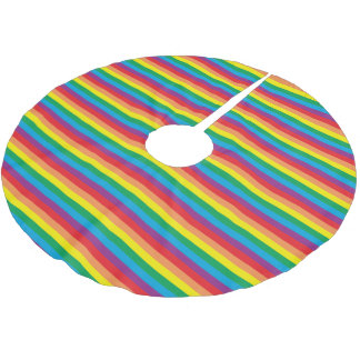 Jupon De Sapin En Polyester Brossé Motif arc-en-ciel simple
