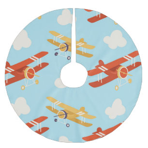 Jupon De Sapin En Polyester Brossé Motif Arrière - plan des nuages des plans vintages