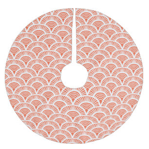 Jupon De Sapin En Polyester Brossé Motif Art Déco avec motifs à échelle.