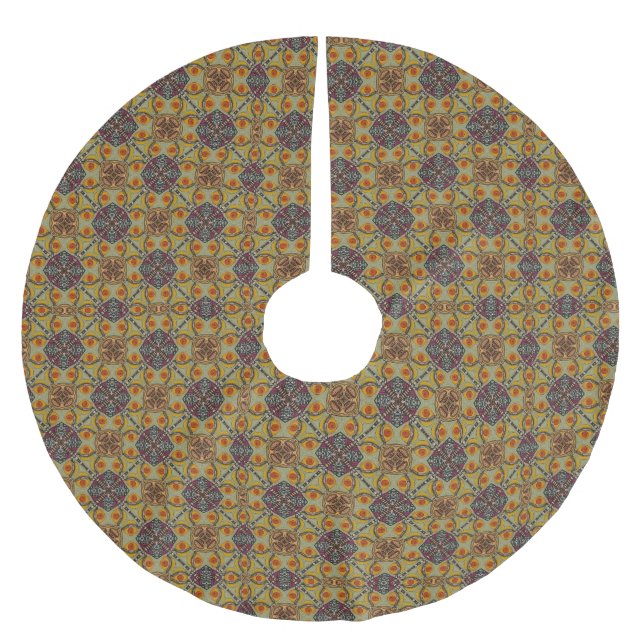 Jupon De Sapin En Polyester Brossé Motif avec galets (Devant)