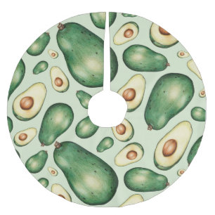 Jupon De Sapin En Polyester Brossé Motif Avocado
