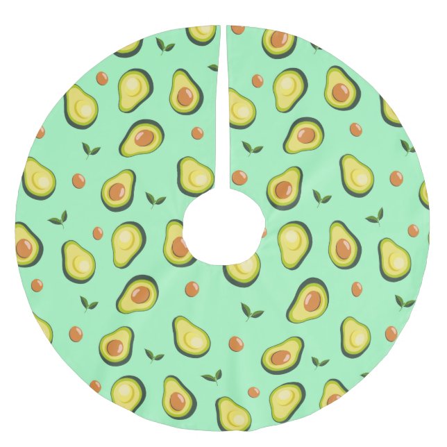 Jupon De Sapin En Polyester Brossé Motif Avocado (Devant)
