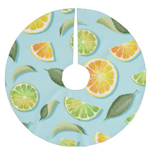 Jupon De Sapin En Polyester Brossé Motif bleu citron vintage