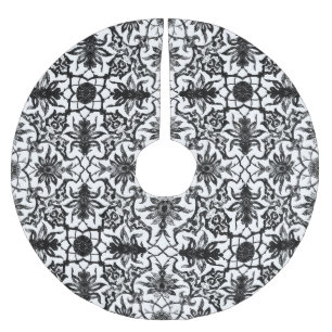 Jupon De Sapin En Polyester Brossé Motif chinois Art Nouveau - Noir et Blanc