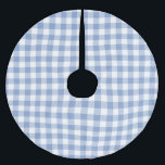 Jupon De Sapin En Polyester Brossé Motif classique En vichy bleu coché<br><div class="desc">Un en vichy traditionnel bleu,  un design classique.</div>