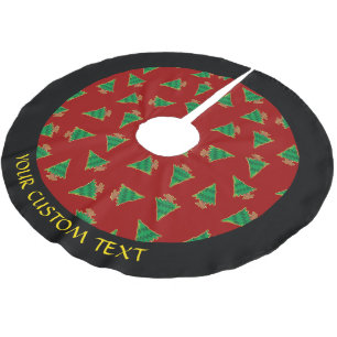 Jupon De Sapin En Polyester Brossé Motif d'arbre de Noël