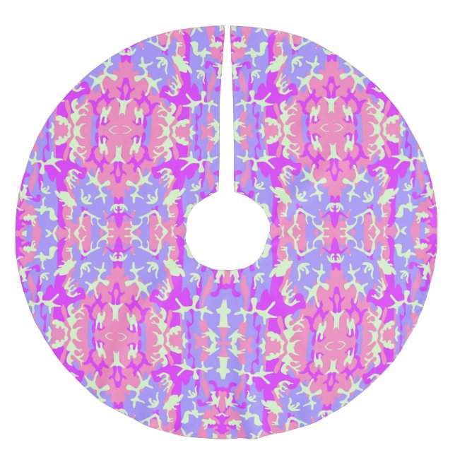 Jupon De Sapin En Polyester Brossé Motif de camouflage numérique rose mignon (Devant)