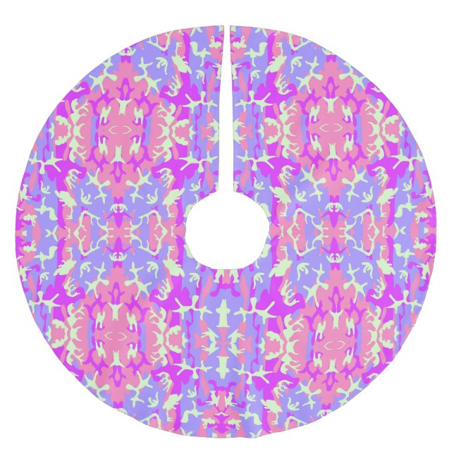Jupon De Sapin En Polyester Brossé Motif de camouflage rose mignon (Devant)