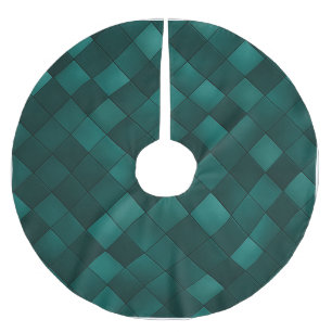 Jupon De Sapin En Polyester Brossé Motif de carreaux d'émeraude – Luxe Moderne