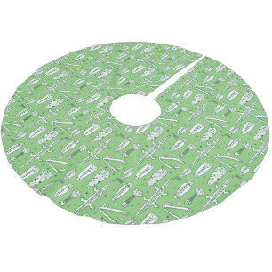 Jupon De Sapin En Polyester Brossé Motif de crocodile de croquis