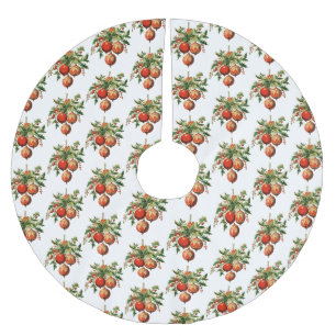 Jupon De Sapin En Polyester Brossé Motif de décorations d'arbre de Noël Cool rétro