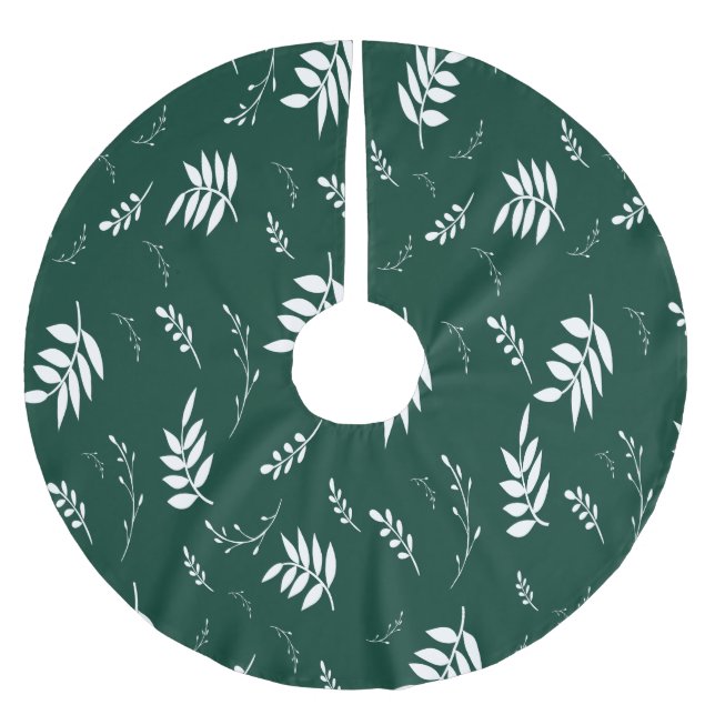 Jupon De Sapin En Polyester Brossé motif de feuille (Devant)