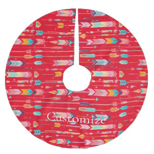 Jupon De Sapin En Polyester Brossé Motif de flèche multicolore Thunder_Cove