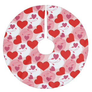 Jupon De Sapin En Polyester Brossé Motif de la Journée des Valentines romantiques des