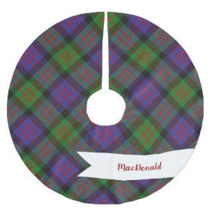 Jupon De Sapin En Polyester Brossé Motif de MacDonald Scottish Clan Tartan Plaid