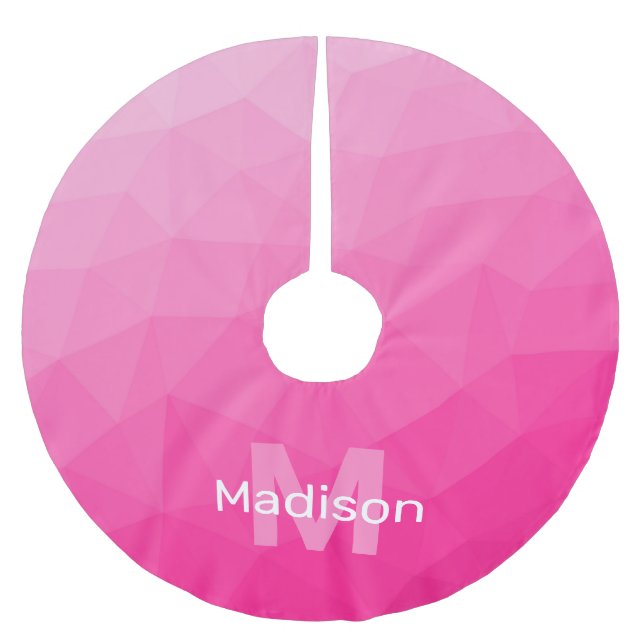 Jupon De Sapin En Polyester Brossé Motif de maillage géométrique à l'ombre chaude (Devant)