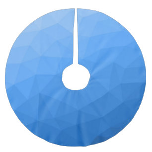 Jupon De Sapin En Polyester Brossé Motif de maillage géométrique dégradé bleu clair