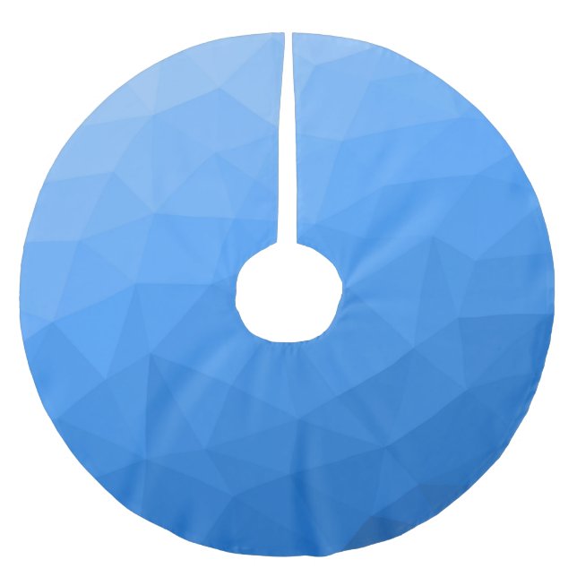 Jupon De Sapin En Polyester Brossé Motif de maillage géométrique dégradé bleu clair (Devant)