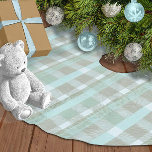 Jupon De Sapin En Polyester Brossé Motif de Noël côtier #2 ID1009