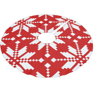 Jupon De Sapin En Polyester Brossé Motif de Noël des flocs de neige de Noël