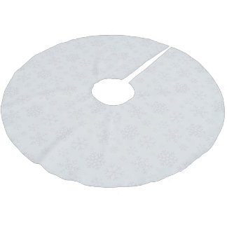 Jupon De Sapin En Polyester Brossé Motif de Noël d'hiver de flocon de neige