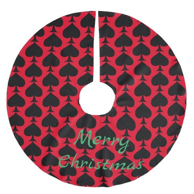 Jupon De Sapin En Polyester Brossé Motif de pique noir Thunder_Cove (Devant)