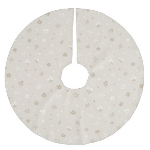 Jupon De Sapin En Polyester Brossé Motif de points botaniques
