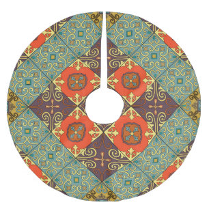 Jupon De Sapin En Polyester Brossé Motif de style Talavera