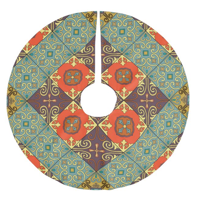 Jupon De Sapin En Polyester Brossé Motif de style Talavera (Devant)