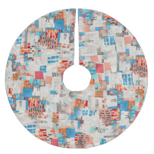 Jupon De Sapin En Polyester Brossé Motif de texture numérique aquarelle