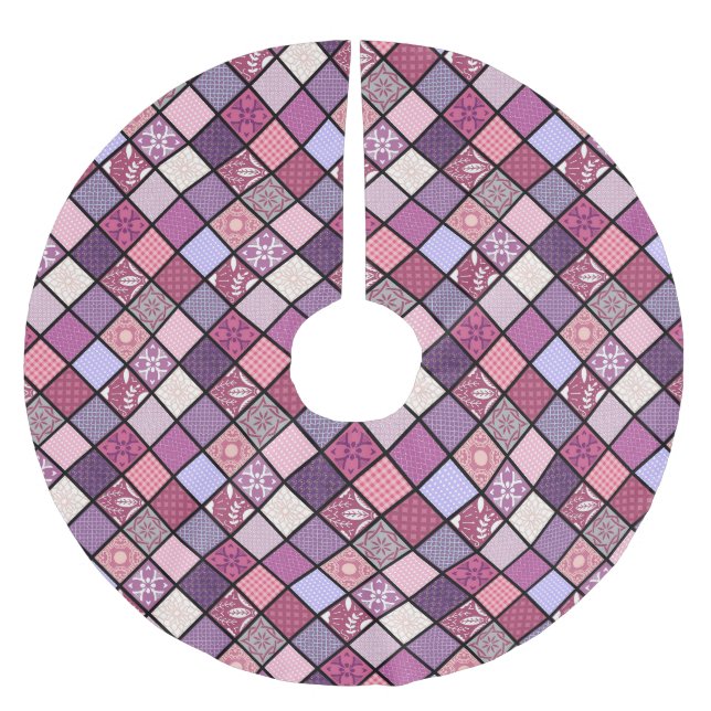 JUPON DE SAPIN EN POLYESTER BROSSÉ MOTIF DE TITRE MAROCAIN (Devant)