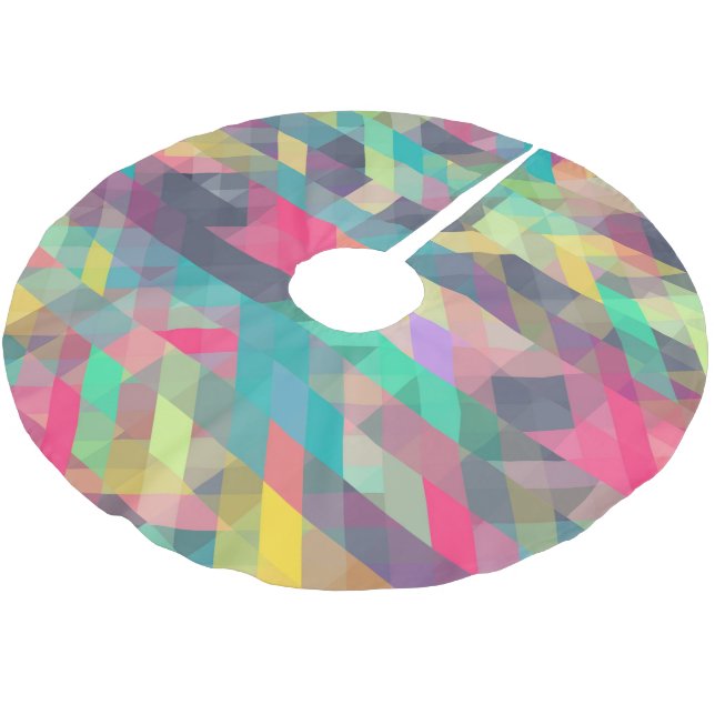 Jupon De Sapin En Polyester Brossé Motif de triangles géométriques cool (Angle)